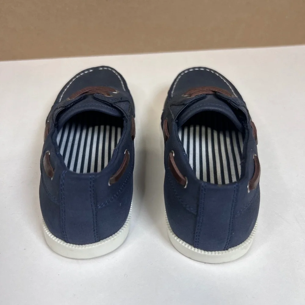 J.Crew Kids Navy Blue Boat Shoes Loafers Slip On Size 1 Preppy